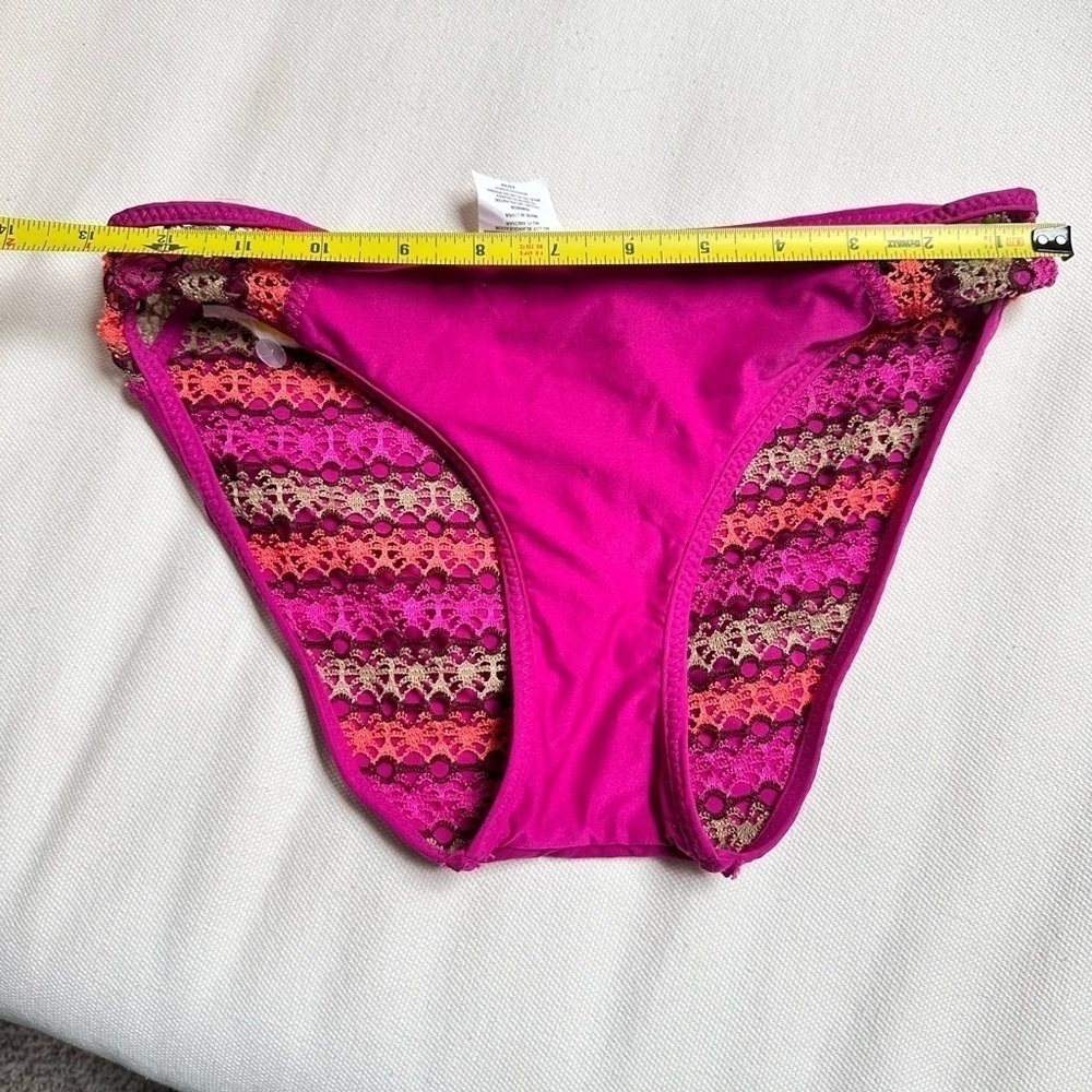 BECCA by Rebecca Virtue Becca Virtue Hipster Bottom, XS/XP Pink Crochet 3477 - Picture 5 of 11